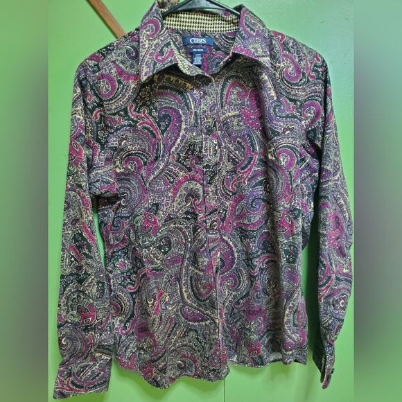 Chaps Multicolor Paisley Button Down Shirt - Picture 1 of 3